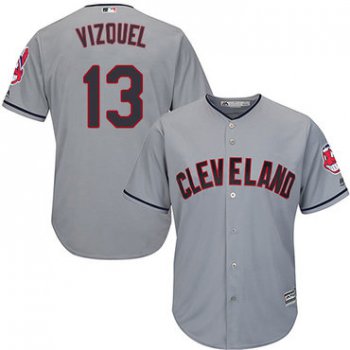 Indians #13 Omar Vizquel Grey Road Stitched Youth Baseball Jersey
