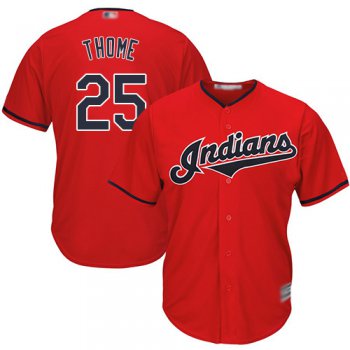Indians #25 Jim Thome Red Stitched Youth Baseball Jersey