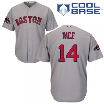 Red Sox #14 Jim Rice Grey Cool Base 2018 World Series Champions Stitched Youth Baseball Jersey