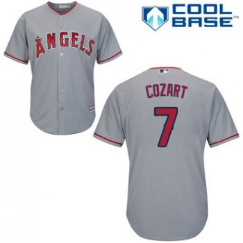 Angels #7 Zack Cozart Grey Cool Base Stitched Youth Baseball Jersey