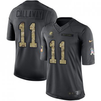 Browns #11 Antonio Callaway Black Youth Stitched Football Limited 2016 Salute to Service Jersey