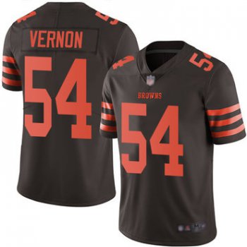 Browns #54 Olivier Vernon Brown Youth Stitched Football Limited Rush Jersey