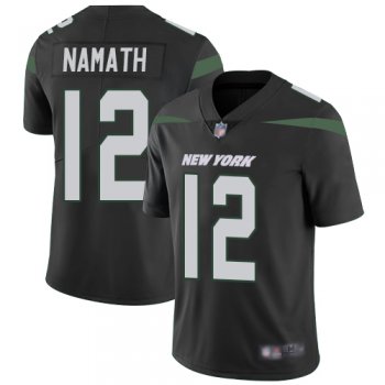 Jets #12 Joe Namath Black Alternate Youth Stitched Football Vapor Untouchable Limited Jersey