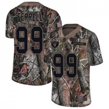 Raiders #99 Clelin Ferrell Camo Youth Stitched Football Limited Rush Realtree Jersey