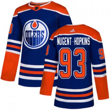 Youth Adidas Edmonton Oilers #93 Ryan Nugent-Hopkins Royal Blue NHL Alternate Jersey