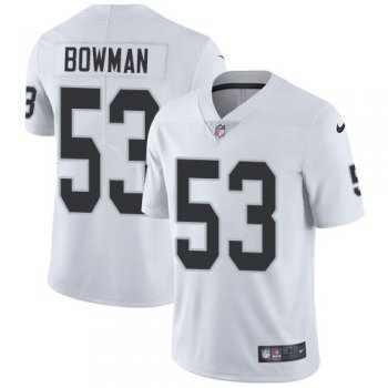 Youth Nike Oakland Raiders 53 NaVorro Bowman White Stitched NFL Vapor Untouchable Limited Jersey