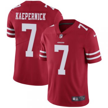 Kids Nike 49ers 7 Colin Kaepernick Red Vapor Untouchable Limited Jersey