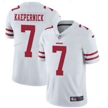Kids Nike 49ers 7 Colin Kaepernick White Vapor Untouchable Limited Jersey