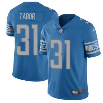 Kids Nike Lions 31 Teez Tabor Blue Team Color Stitched NFL Vapor Untouchable Limited Jersey