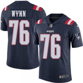 Kids Nike Patriots 76 Isaiah Wynn Navy Blue Stitched NFL Limited Rush Jersey