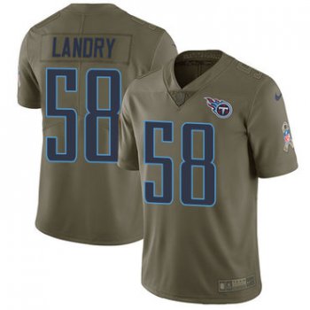 Nike Titans #58 Harold Landry Olive Youth Stitched NFL Limited 2017 Salute to Service Jersey
