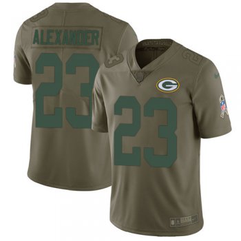 Nike Packers #23 Jaire Alexander Olive Youth Stitched NFL Limited 2017 Salute to Service Jersey