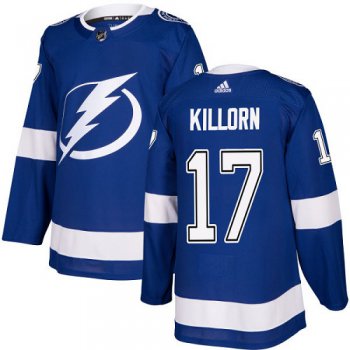 Adidas Tampa Bay Lightning #17 Alex Killorn Blue Home Authentic Stitched Youth NHL Jersey