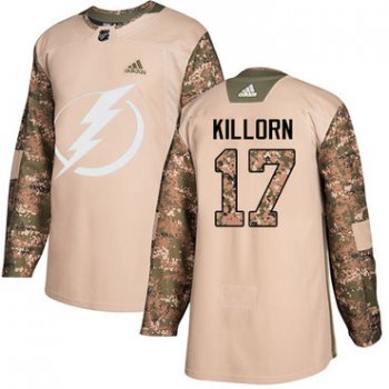 Adidas Tampa Bay Lightning #17 Alex Killorn Camo Authentic 2017 Veterans Day Stitched Youth NHL Jersey