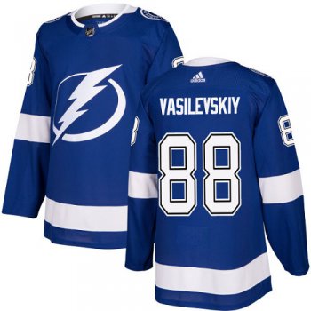 Adidas Tampa Bay Lightning #88 Andrei Vasilevskiy Blue Home Authentic Stitched Youth NHL Jersey
