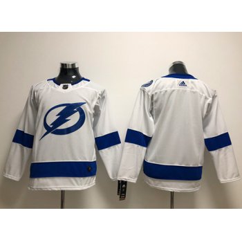Adidas Tampa Bay Lightning Blank White Road Authentic Stitched Youth NHL Jersey