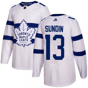 Adidas Toronto Maple Leafs #13 Mats Sundin White Authentic 2018 Stadium Series Stitched Youth NHL Jersey