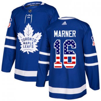 Adidas Toronto Maple Leafs #16 Mitchell Marner Blue Home Authentic USA Flag Stitched Youth NHL Jersey