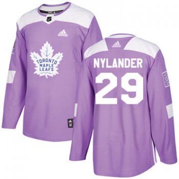 Adidas Toronto Maple Leafs #29 William Nylander Purple Authentic Fights Cancer Stitched Youth NHL Jersey