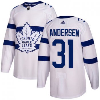 Adidas Toronto Maple Leafs #31 Frederik Andersen White Authentic 2018 Stadium Series Stitched Youth NHL Jersey