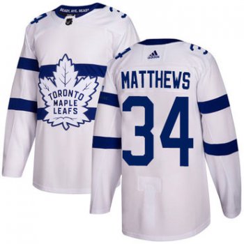 Adidas Toronto Maple Leafs #34 Auston Matthews White Authentic 2018 Stadium Series Stitched Youth NHL Jersey