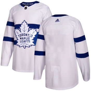 Adidas Toronto Maple Leafs Blank White Authentic 2018 Stadium Series Stitched Youth NHL Jersey
