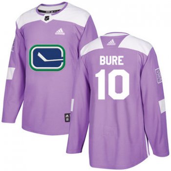 Adidas Vancouver Canucks #10 Pavel Bure Purple Authentic Fights Cancer Youth Stitched NHL Jersey