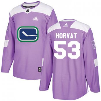 Adidas Vancouver Canucks #53 Bo Horvat Purple Authentic Fights Cancer Youth Stitched NHL Jersey
