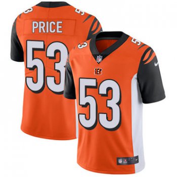 Nike Bengals #53 Billy Price Orange Alternate Youth Stitched NFL Vapor Untouchable Limited Jersey