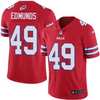 Nike Bills #49 Tremaine Edmunds Red Youth Stitched NFL Limited Rush Jersey