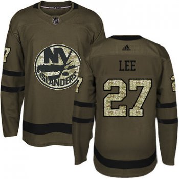 Adidas New York Islanders #27 Anders Lee Green Salute to Service Stitched Youth NHL Jersey
