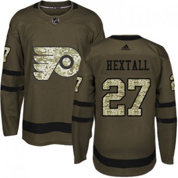 Adidas Philadelphia Flyers #27 Ron Hextall Green Salute to Service Stitched Youth NHL Jersey