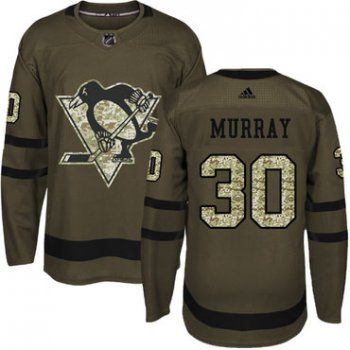 Adidas Pittsburgh Penguins #30 Matt Murray Green Salute to Service Stitched Youth NHL Jersey