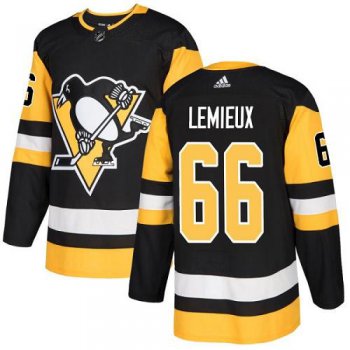 Adidas Pittsburgh Penguins #66 Mario Lemieux Black Home Authentic Stitched Youth NHL Jersey