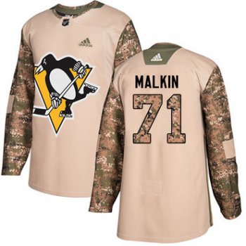 Adidas Pittsburgh Penguins #71 Evgeni Malkin Camo Authentic 2017 Veterans Day Stitched Youth NHL Jersey