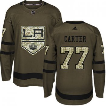 Adidas Los Angeles Kings #77 Jeff Carter Green Salute to Service Stitched Youth NHL Jersey
