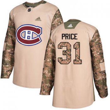 Adidas Montreal Canadiens #31 Carey Price Camo Authentic 2017 Veterans Day Stitched Youth NHL Jersey