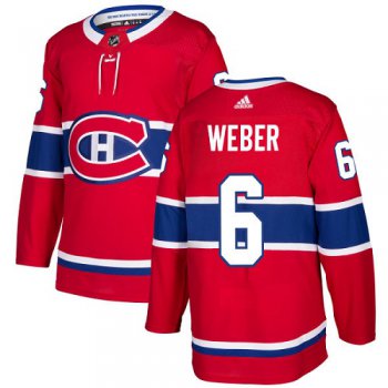 Adidas Montreal Canadiens #6 Shea Weber Red Home Authentic Stitched Youth NHL Jersey