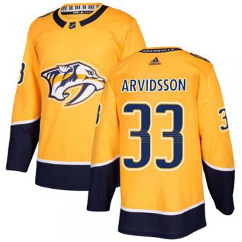 Adidas Nashville Predators #33 Viktor Arvidsson Yellow Home Authentic Stitched Youth NHL Jersey