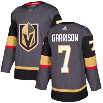 Adidas Vegas Golden Knights #7 Jason Garrison Grey Home Authentic Stitched Youth NHL Jersey