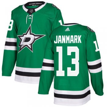 Adidas Dallas Stars #13 Mattias Janmark Green Home Authentic Youth Stitched NHL Jersey