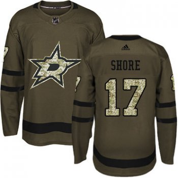 Adidas Dallas Stars #17 Devin Shore Green Salute to Service Youth Stitched NHL Jersey