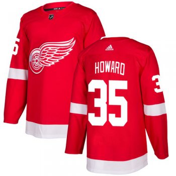 Adidas Detroit Red Wings #35 Jimmy Howard Red Home Authentic Stitched Youth NHL Jersey