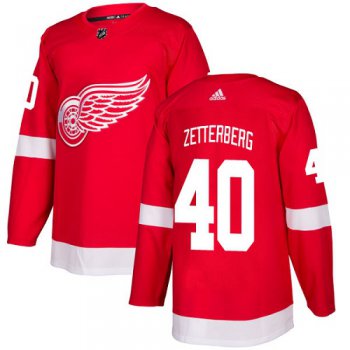 Adidas Detroit Red Wings #40 Henrik Zetterberg Red Home Authentic Stitched Youth NHL Jersey