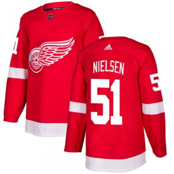 Adidas Detroit Red Wings #51 Frans Nielsen Red Home Authentic Stitched Youth NHL Jersey