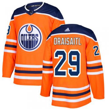 Adidas Edmonton Oilers #29 Leon Draisaitl Orange Home Authentic Stitched Youth NHL Jersey