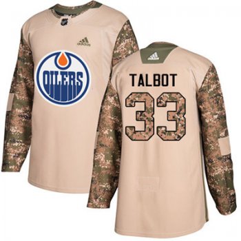 Adidas Edmonton Oilers #33 Cam Talbot Camo Authentic 2017 Veterans Day Stitched Youth NHL Jersey