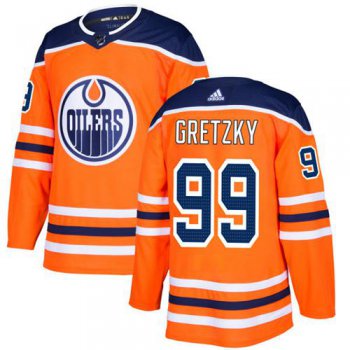 Adidas Edmonton Oilers #99 Wayne Gretzky Orange Home Authentic Stitched Youth NHL Jersey