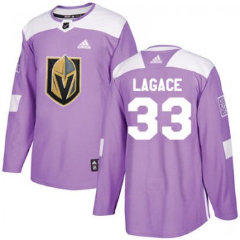 Adidas Vegas Golden Knights #33 Maxime Lagace Purple Authentic Fights Cancer Stitched Youth NHL Jersey