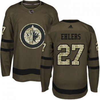 Adidas Winnipeg Jets #27 Nikolaj Ehlers Green Salute to Service Stitched Youth NHL Jersey